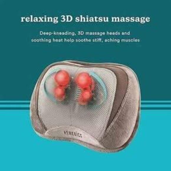 Massage Pillow, Comedies Elite 3D Shiatsu & Vibration with Heat - Picture 3 of 4